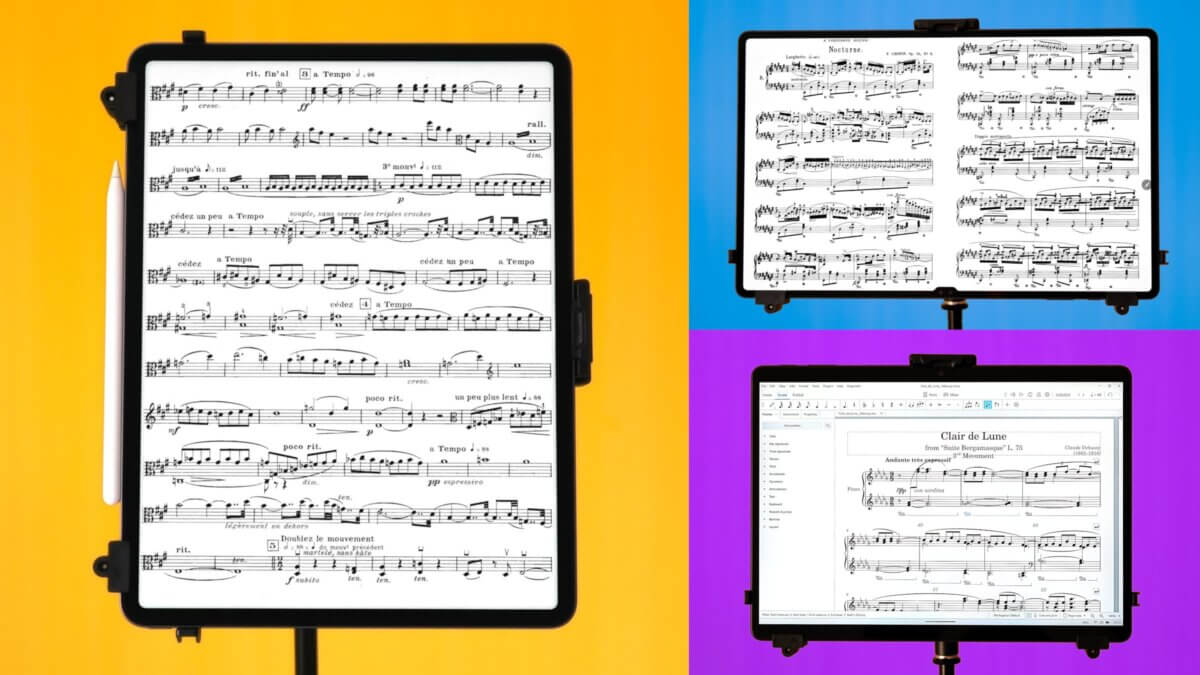 Partituras de música en tabletas Apple iPad, Android (Samsung) y Windows (Microsoft)