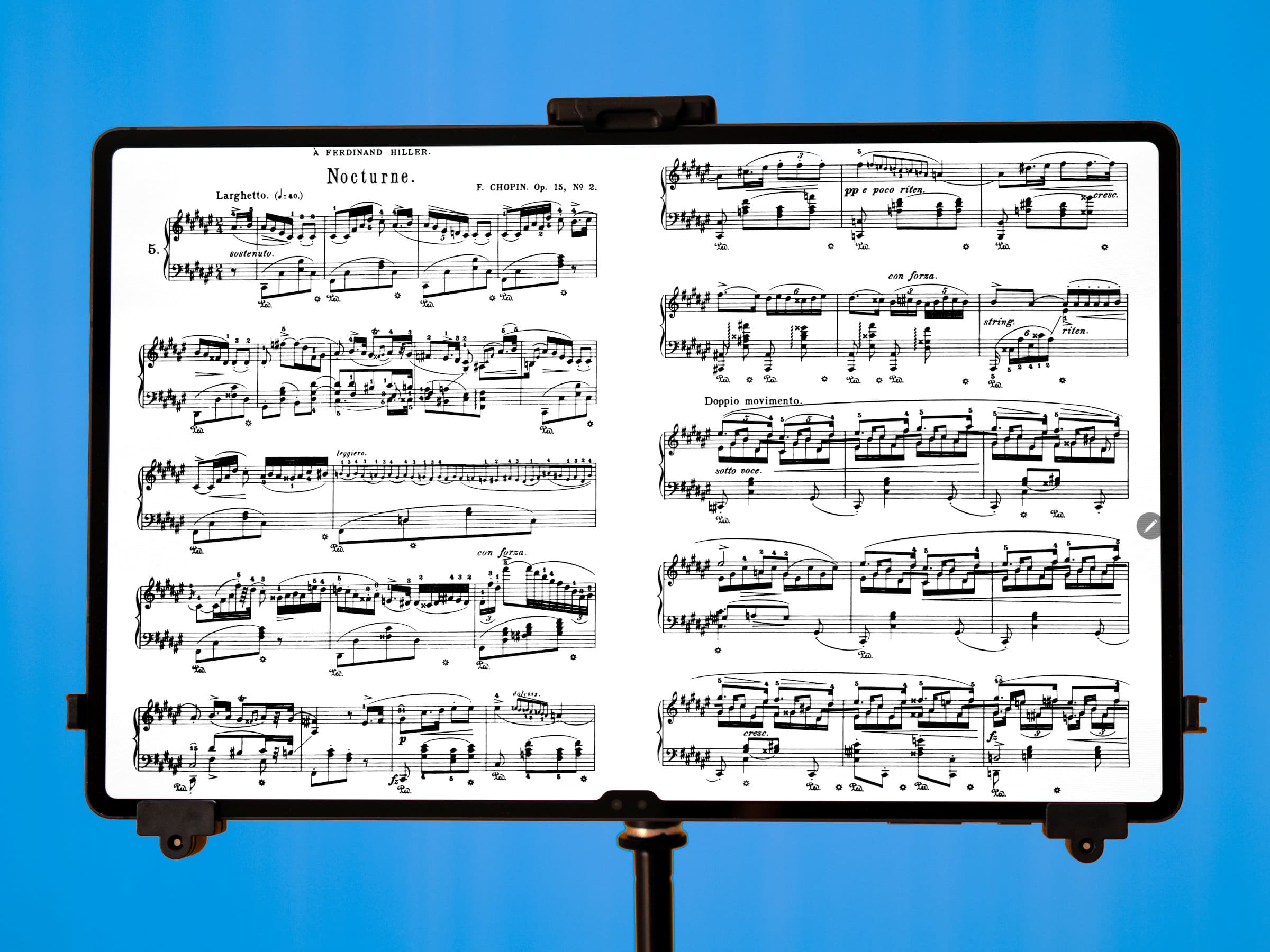 Partituras musicales en la tablet Samsung Galaxy Tab S9 Ultra
